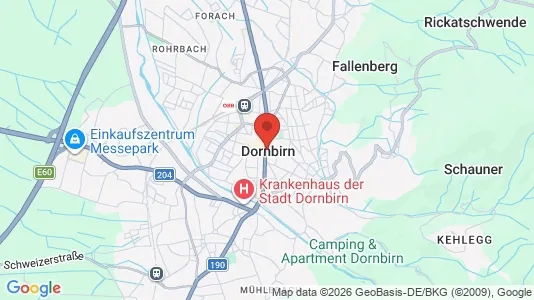 Apartments for rent i Dornbirn - kort over placeringen