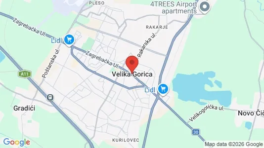 Rooms for rent i Velika Gorica - kort over placeringen