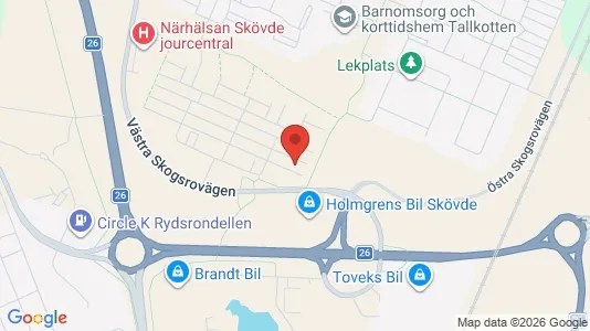 Apartments for rent i Skövde - kort over placeringen