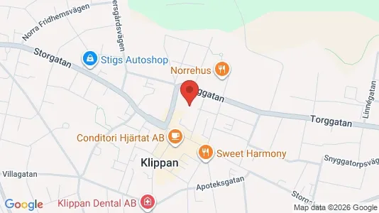 Apartments for rent i Klippan - kort over placeringen