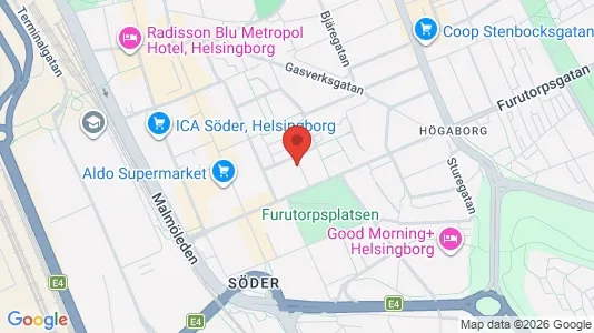 Apartments for rent i Helsingborg - kort over placeringen