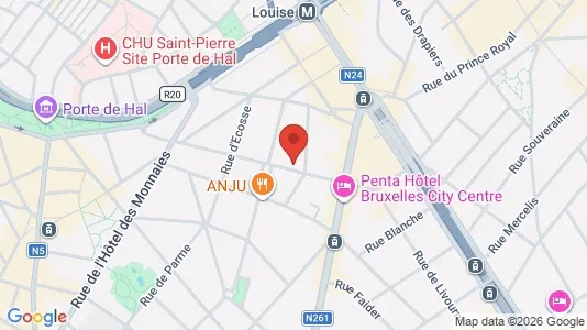 Apartments for rent i Brussels Sint-Gillis - kort over placeringen