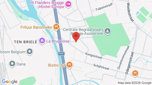 Apartments for rent i Brugge - kort over placeringen