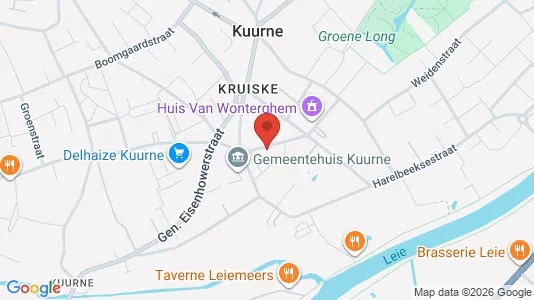 Apartments for rent i Kuurne - kort over placeringen