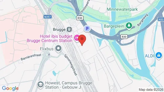 Apartments for rent i Brugge - kort over placeringen