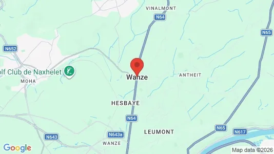 Houses for rent i Wanze - kort over placeringen