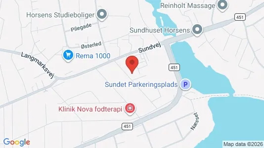 Apartments for rent i Horsens - kort over placeringen