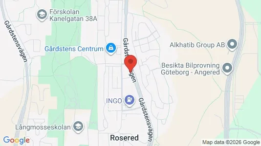 Apartments for rent i Angered - kort over placeringen