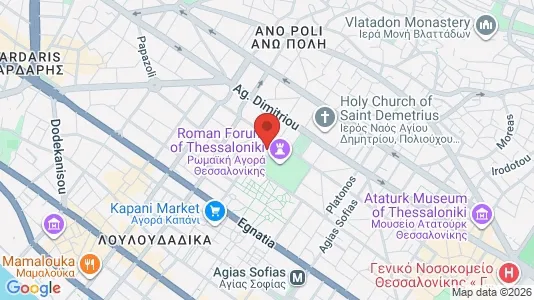 Apartments for rent i Thessaloniki - kort over placeringen