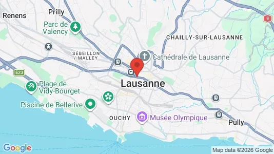 Apartments for rent i Lausanne - kort over placeringen