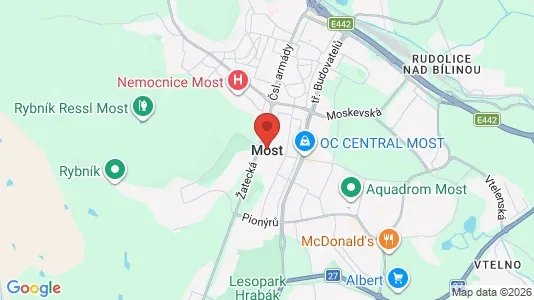 Apartments for rent i Most - kort over placeringen