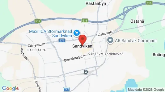 Apartments for rent i Sandviken - kort over placeringen