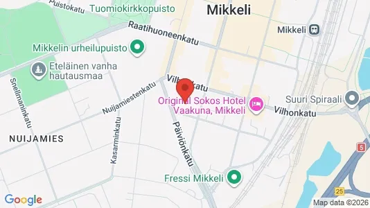 Apartments for rent i Mikkeli - kort over placeringen