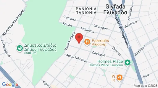 Apartments for rent i Glyfada - kort over placeringen