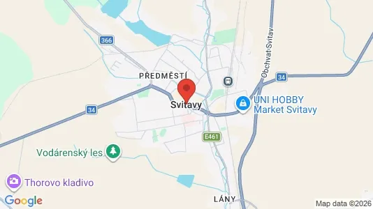 Apartments for rent i Svitavy - kort over placeringen