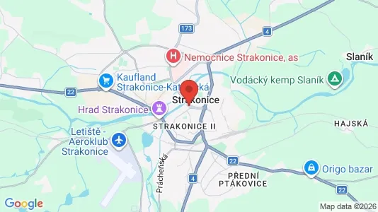 Apartments for rent i Strakonice - kort over placeringen