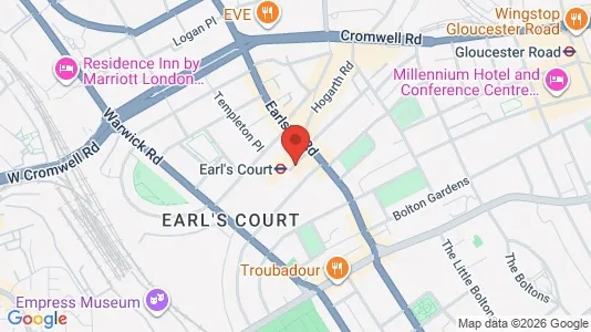 Apartments for rent i London SW5 - kort over placeringen