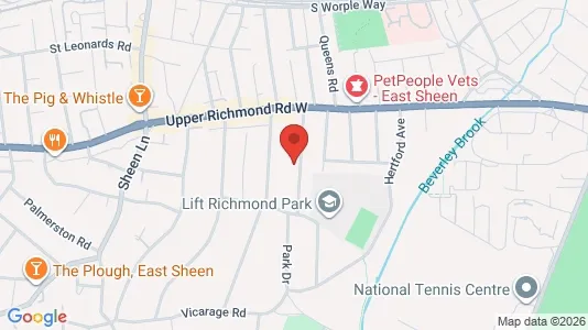 Apartments for rent i London SW14 - kort over placeringen