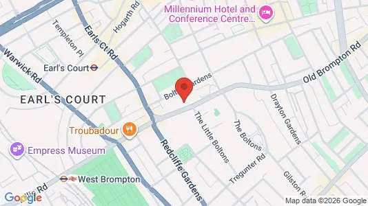 Apartments for rent i London SW5 - kort over placeringen