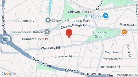 Apartments for rent i London W4 - kort over placeringen