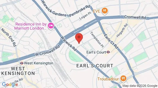 Apartments for rent i London SW5 - kort over placeringen