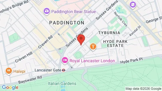 Apartments for rent i London W2 - kort over placeringen