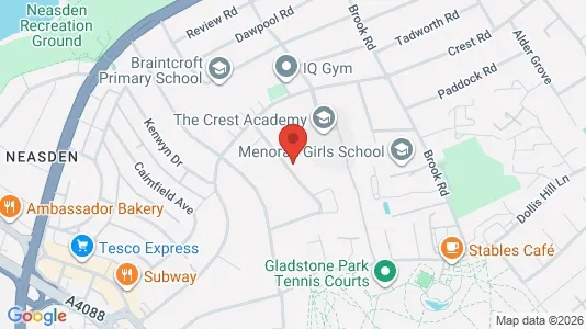 Apartments for rent i London NW2 - kort over placeringen