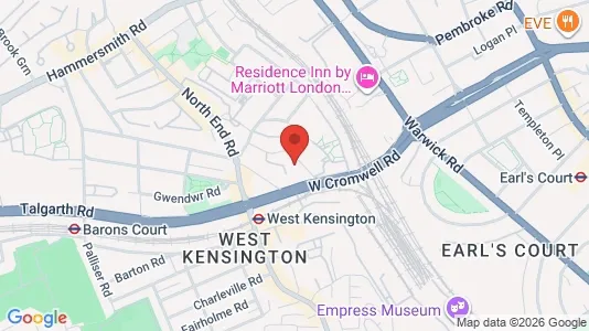 Apartments for rent i London W14 - kort over placeringen