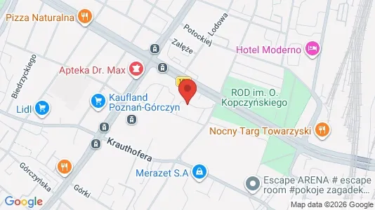 Apartments for rent i Poznań - kort over placeringen