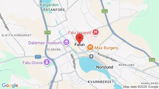 Houses for rent i Falun - kort over placeringen