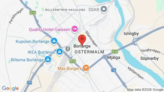 Houses for rent i Borlänge - kort over placeringen