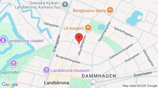 Apartments for rent i Landskrona - kort over placeringen