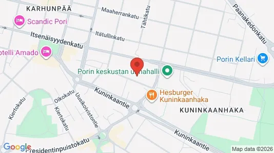 Apartments for rent i Pori - kort over placeringen