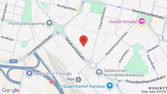 Apartments for rent i Pori - kort over placeringen