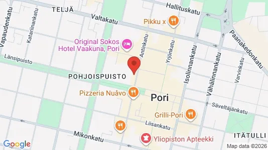 Apartments for rent i Pori - kort over placeringen