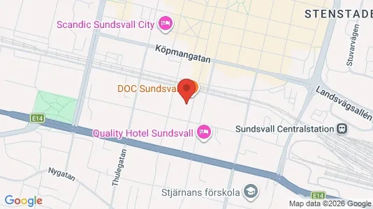 Apartments for rent i Sundsvall - kort over placeringen