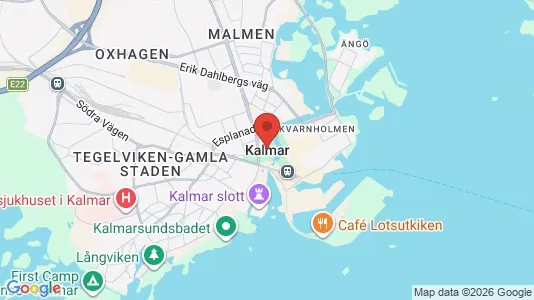 Apartments for rent i Kalmar - kort over placeringen