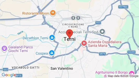 Apartments for rent i Terni - kort over placeringen