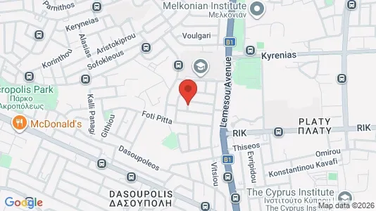 Apartments for rent i Nicosia Strovolos - kort over placeringen