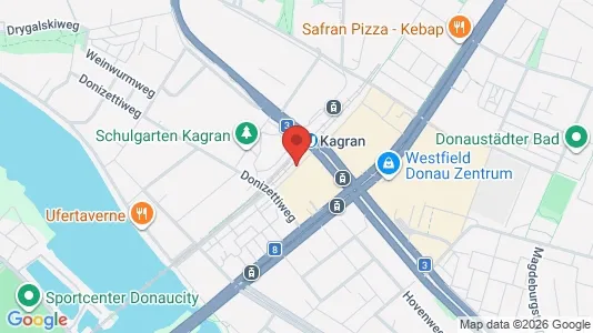 Apartments for rent i Vienna Donaustadt - kort over placeringen