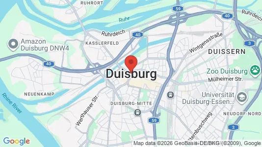 Houses for rent i Duisburg - kort over placeringen