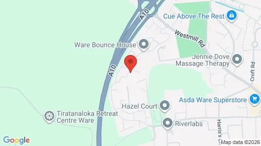 Apartments for rent i Ware - Hertfordshire - kort over placeringen