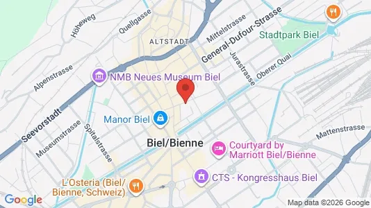 Apartments for rent i Biel - kort over placeringen
