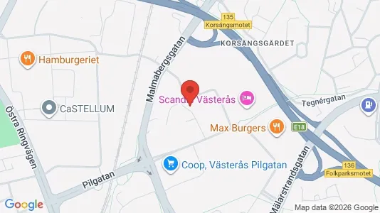 Apartments for rent i Västerås - kort over placeringen