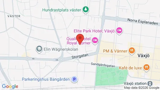 Apartments for rent i Växjö - kort over placeringen