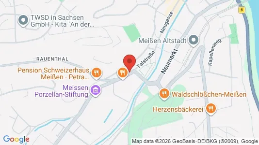Apartments for rent i Meissen - kort over placeringen