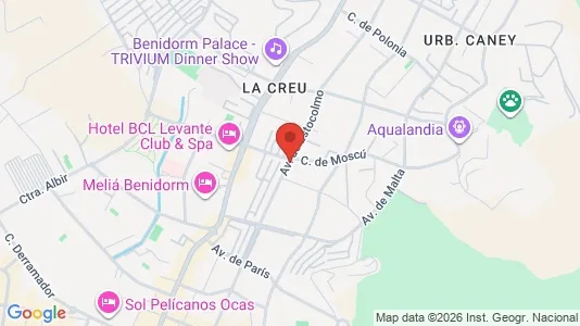 Apartments for rent i Benidorm - kort over placeringen