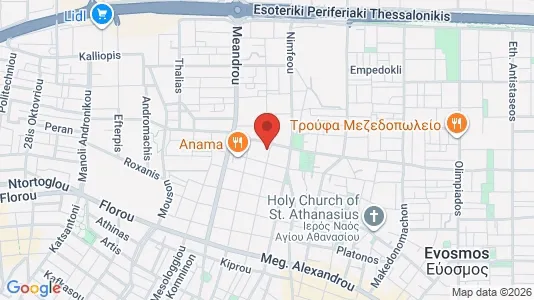 Apartments for rent i Thessaloniki - kort over placeringen