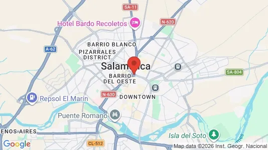 Apartments for rent i Salamanca - kort over placeringen