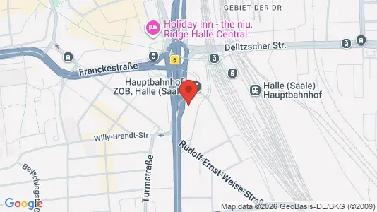 Apartments for rent i Halle (Saale) - kort over placeringen